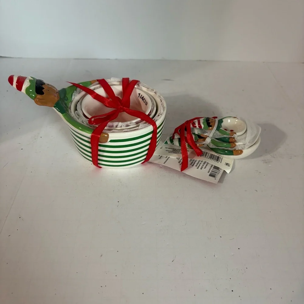 Holiday Time Christmas Elf Measuring Cups and Spoons.